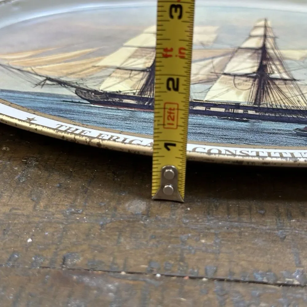 1976 Bicentennial Tray Set – Constellation & Old Ironsides Nautical Decor
